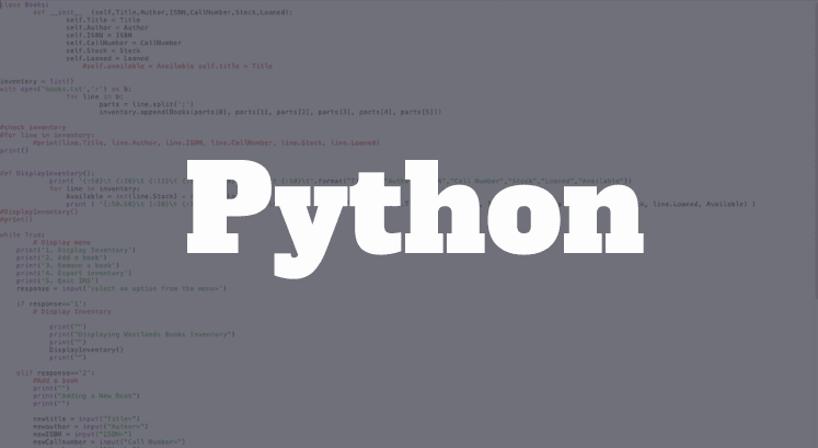 Python library system projects